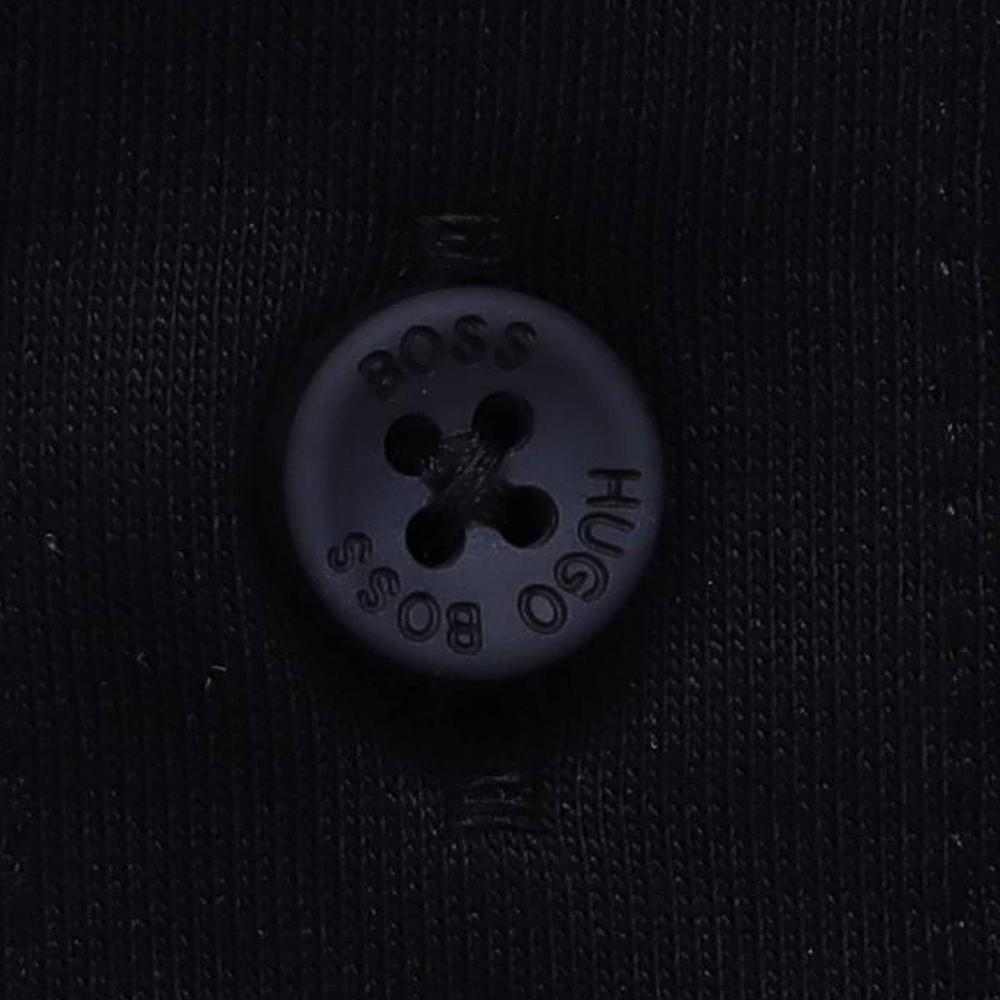 HUGO BOSS Polo Shirts Men's Black Polo Collar Moderate Straight Fit 50462524001