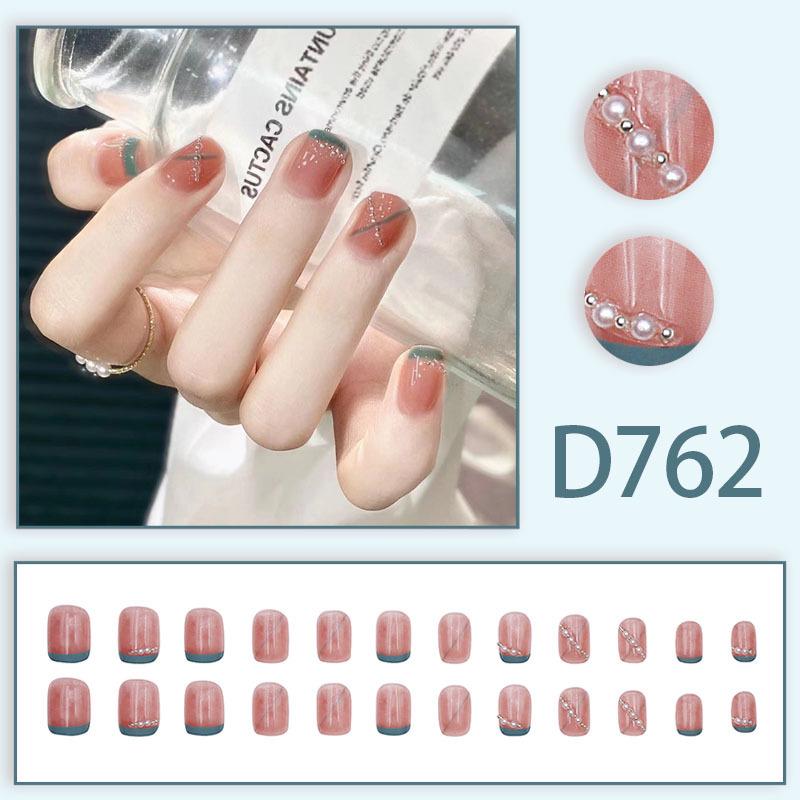

French Pearl Rhinestone Whitening Short Style Reusable for Students