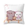 Custom Peach And Goma Eating Salad Modern Throw Pillow Cover Bedroom Decoration Car Cushion