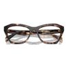 Prada Logo Acetate Irregular Optical Frame Women's Brown Brown 54