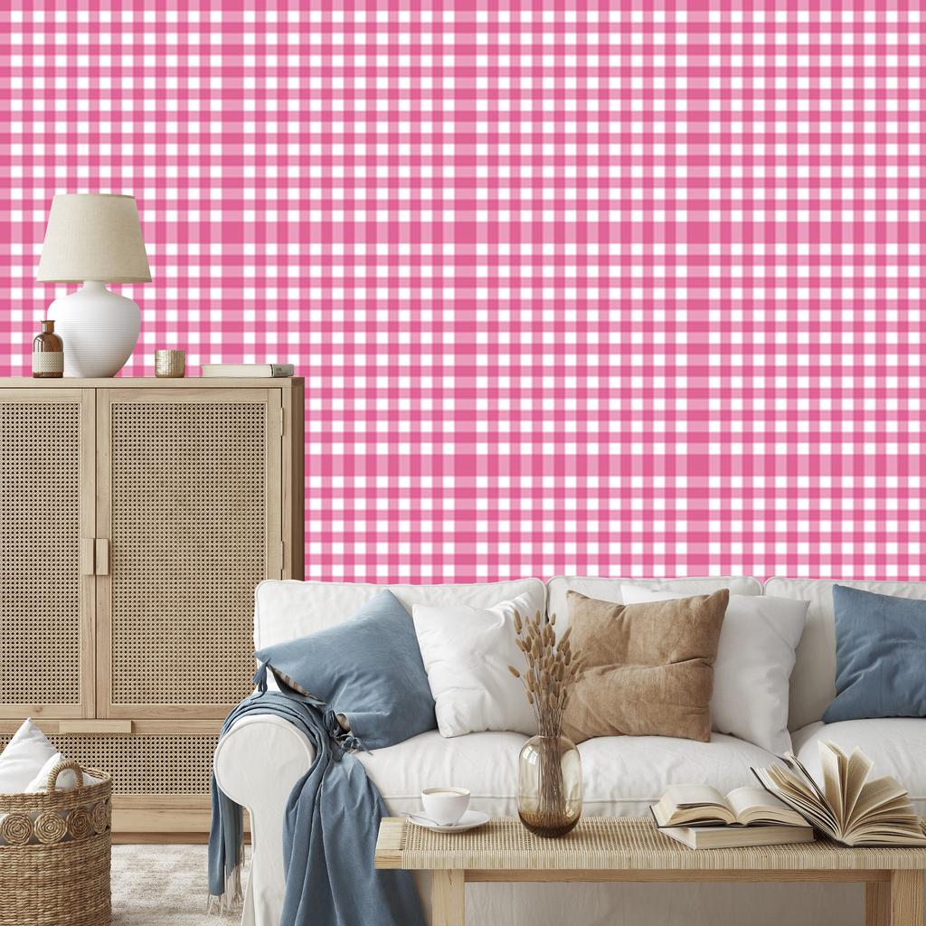 Wallpaper Fabric Pattern Powder Pink, Subtle Detail 50x1000