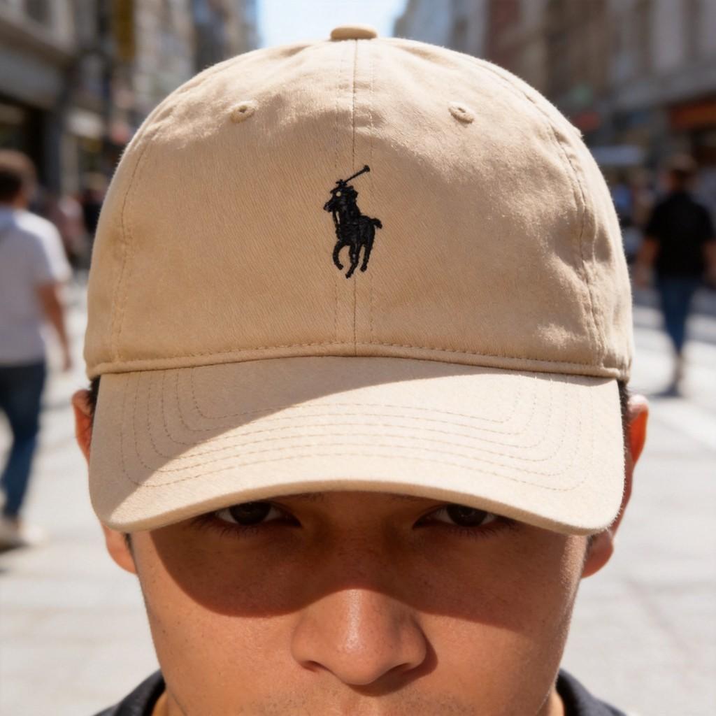 Polo Embroidered Baseball Cap With Wide Brim For Sun Protection And Casual Style