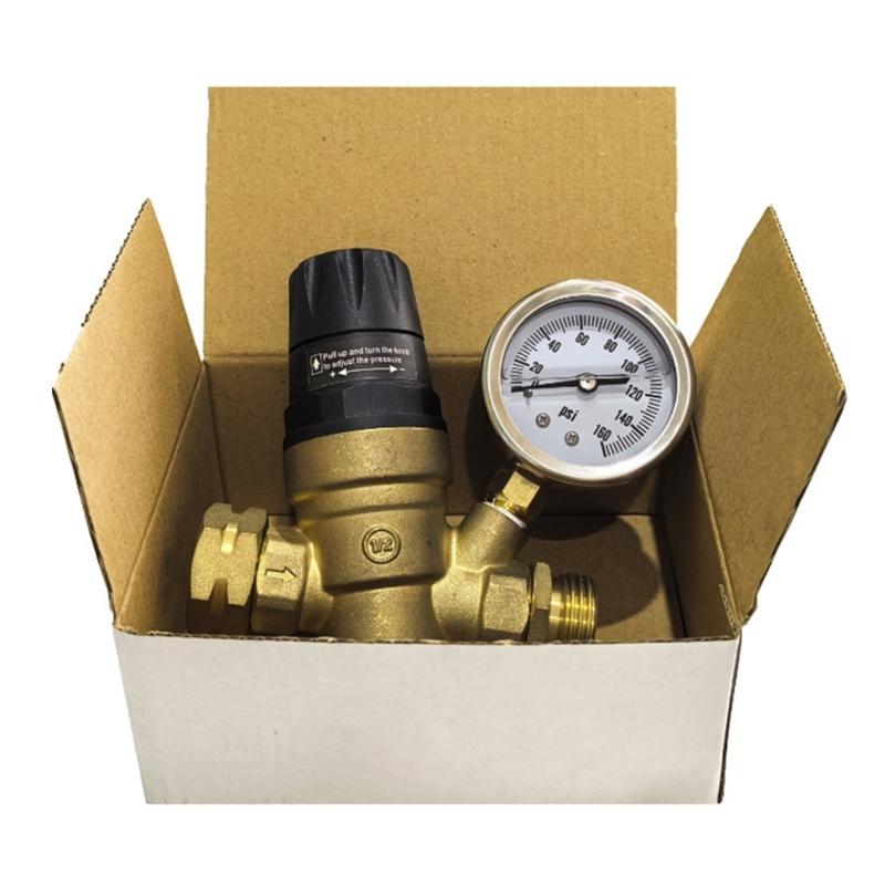 Adjustable RVs Water Pressure Reducer Valves For Long Lasting Performances Professional Copper Pressure Regulator Valves
