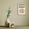 "All Guests Make Us Happy..." German Humor Metal Sign, 20x30cm.
