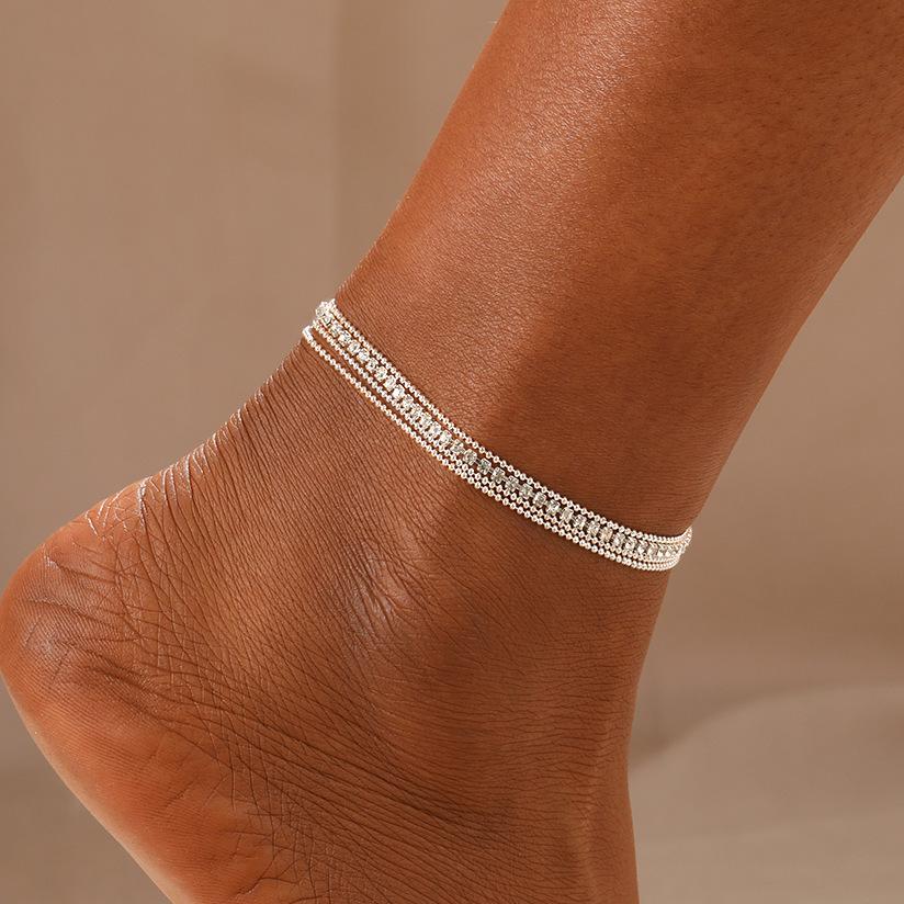 Imitation Pearl Beach Foot Chain Pendant Lucky Multi Layer Foot Chain002