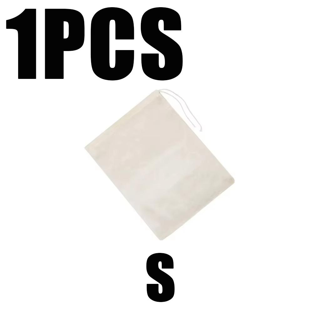 1/3pcs Reusable Cotton Food Filter Bag Drawstring Type Medicine Herbal Spice Strainer Soup Mesh Filter Kitchen Food Filter Bags