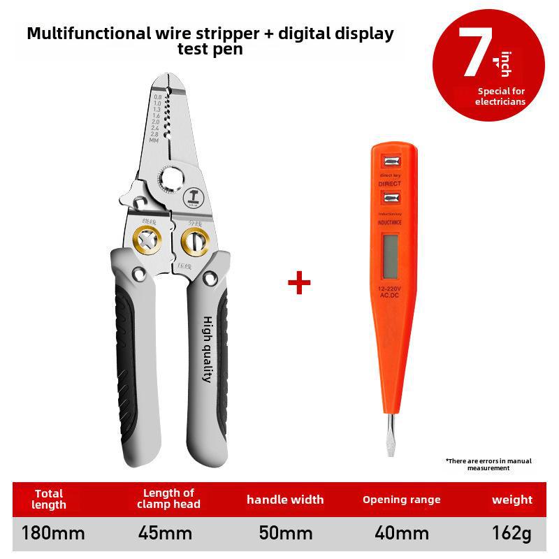 Green Forest Multi-Function Wire Stripping and Crimping Pliers – Industrial-Grade Electrician's Tool