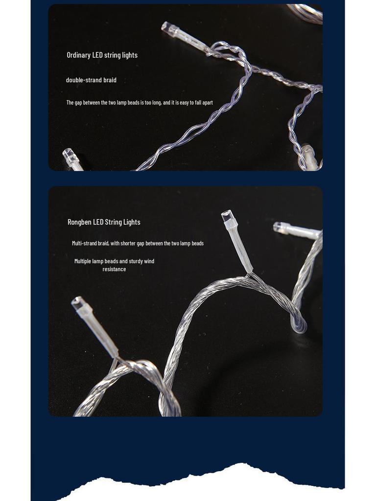 Outdoor Solar Starry Ice Ball Curtain Lights for B&B, Gazebos, Courtyards, and Balconies