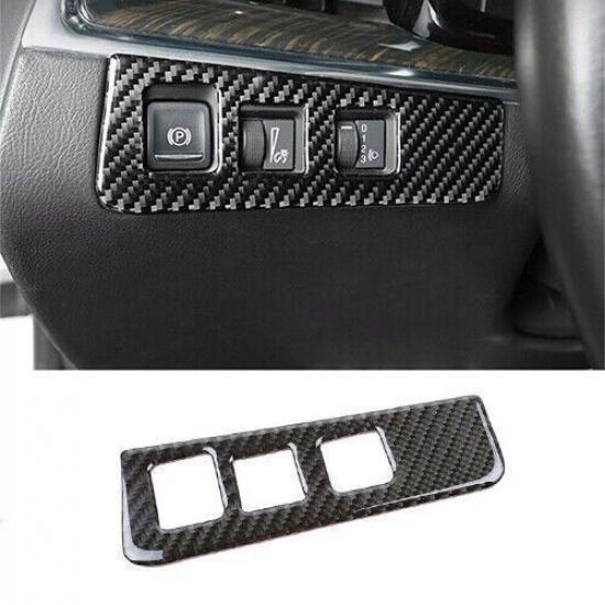 Car Real Carbon Fiber Cover Frame Trim For Cadillac XT5 2016-