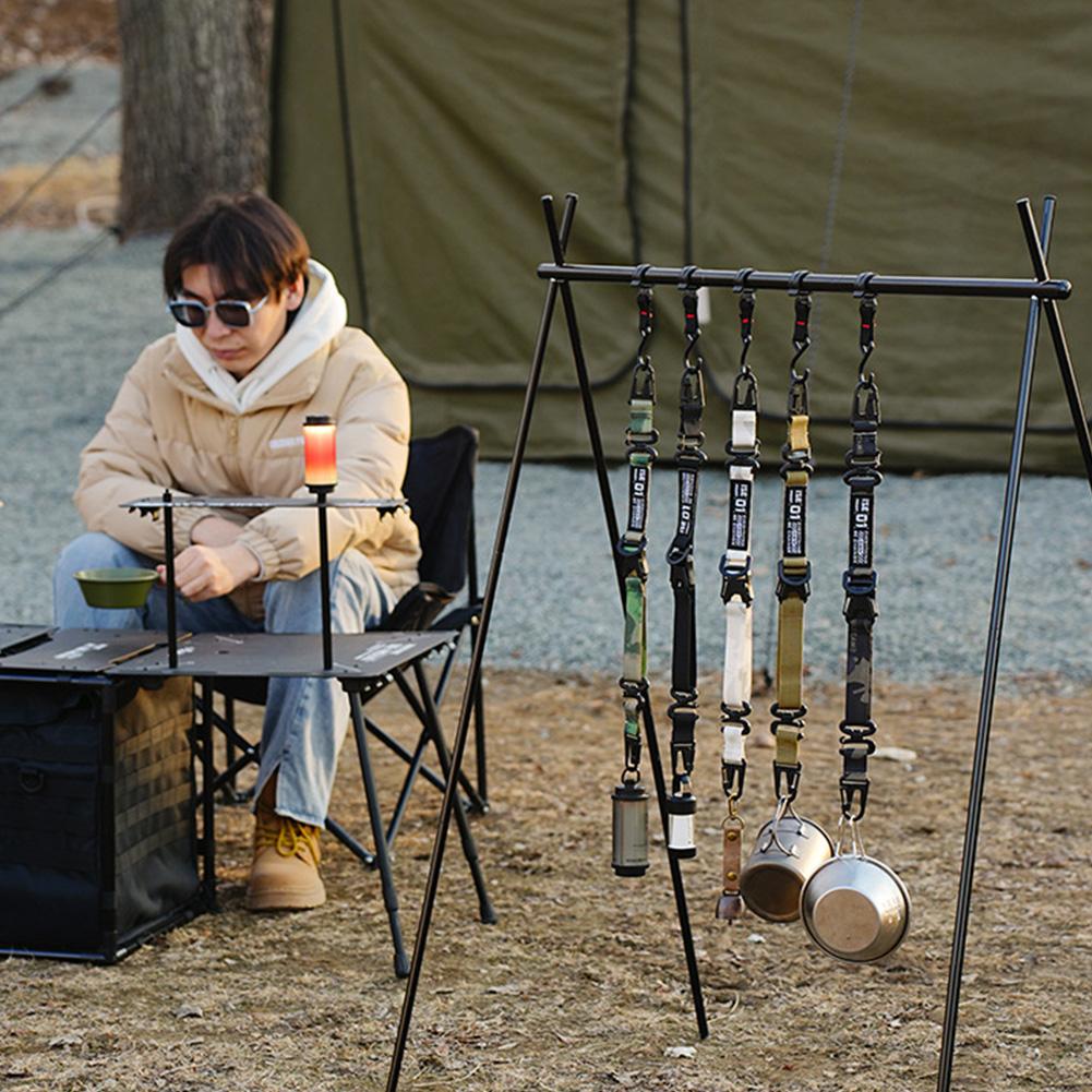 Outdoor Camping Storage Bag Strap Adjustable Multi-Hanging Point Lanyard Multifunctional Hanging Strap Camping Accessories