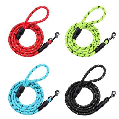 Reflective Polyester Dog Leash for Medium & Large Dogs, 3m-2m, No-Hand-Strain Round Rope.
