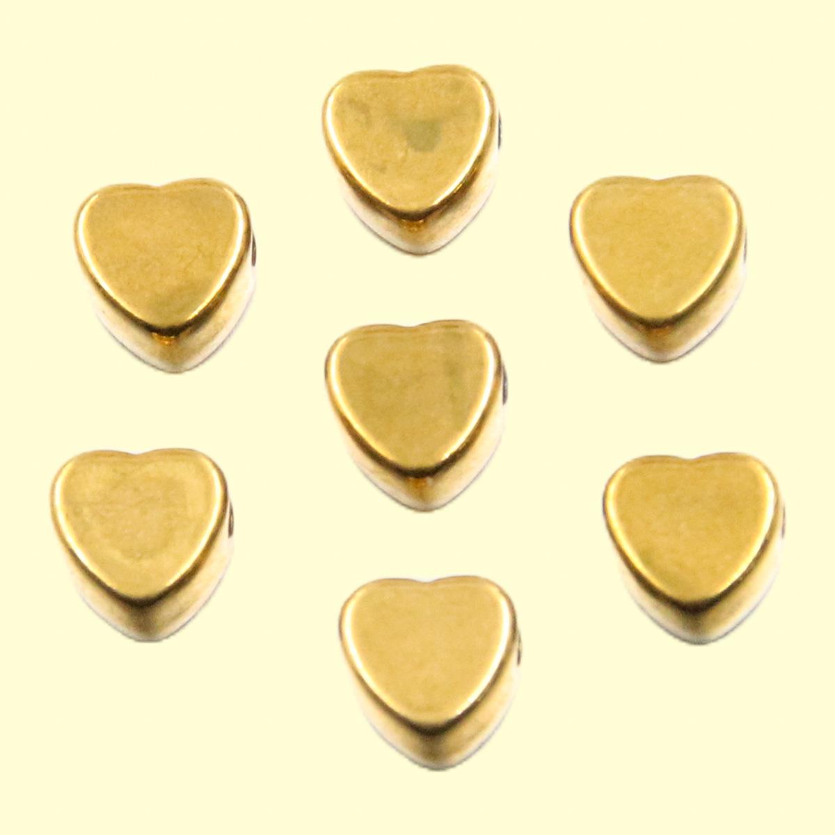 DIY Heart Beads: 5 Styles Stainless Steel Spacer Jewelry Accessories for Bracelets