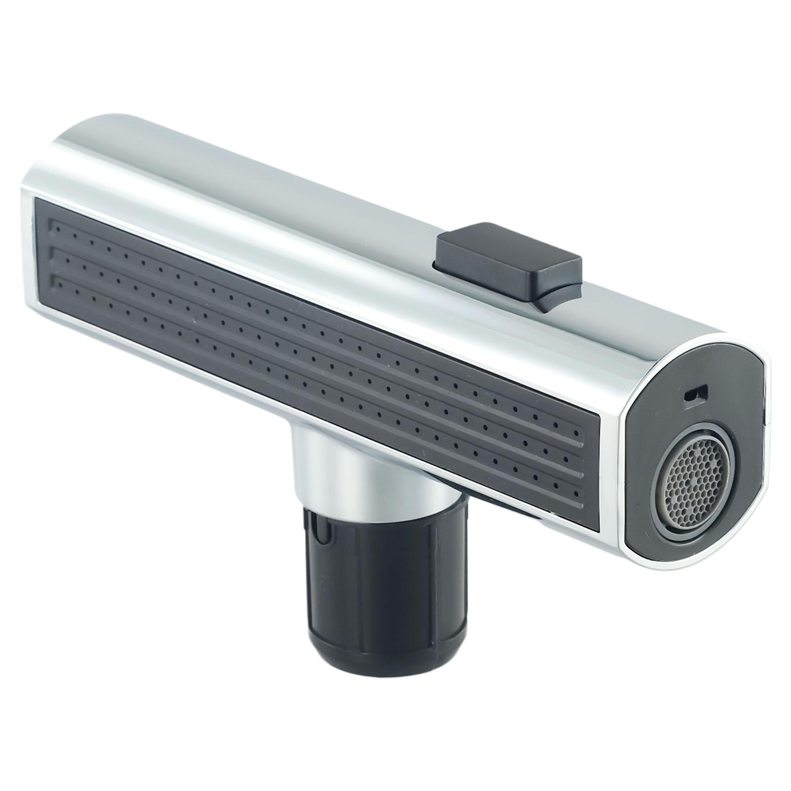 

Смеситель для кухни 3-в-1, выдвижной смеситель, распылительная головка-водопад, фильтр-диффузор, водосберегающая насадка, соединительный смеситель серебряный