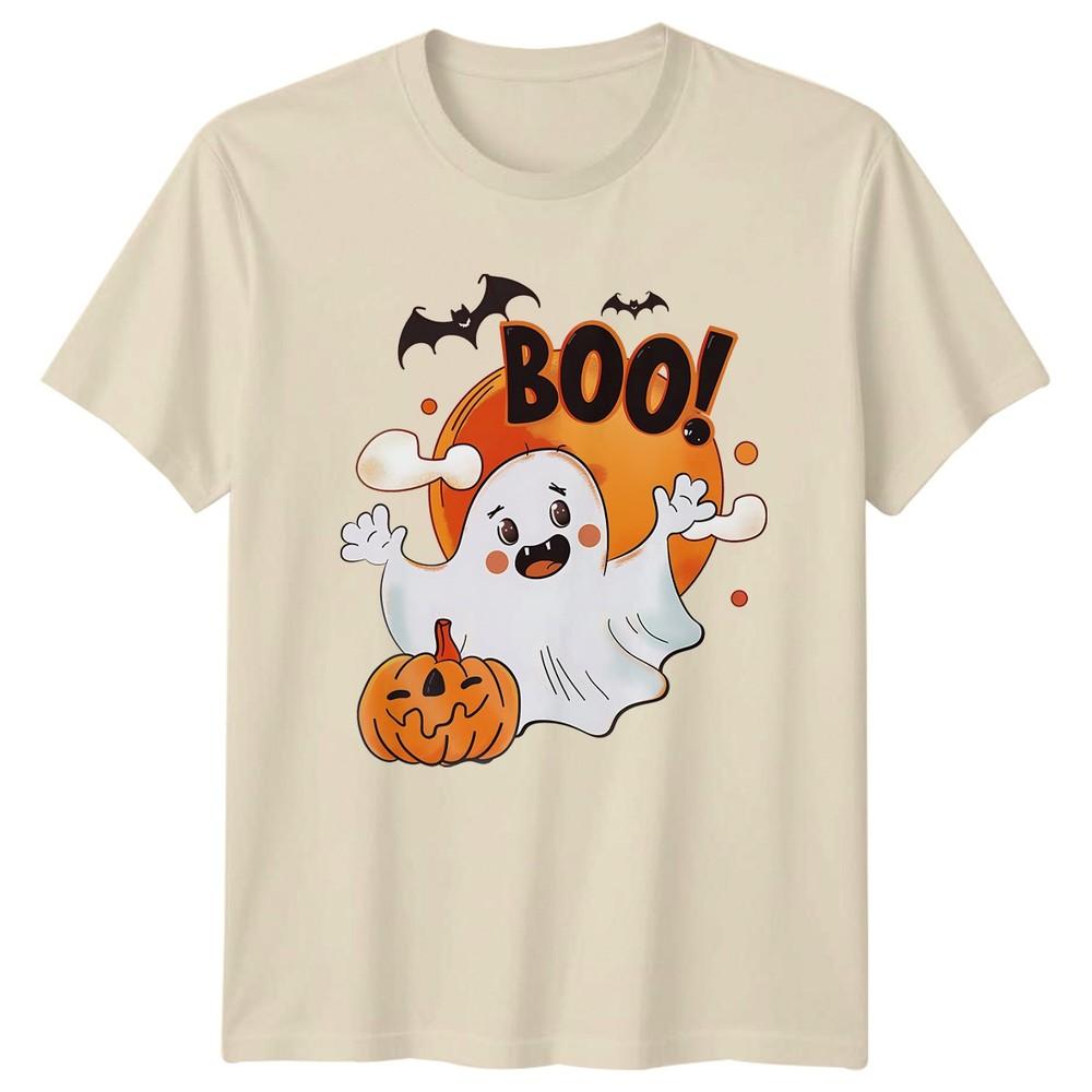 Boo TShirt Cute Halloween Ghost Pumpkin Halloween Gift For Him And Her