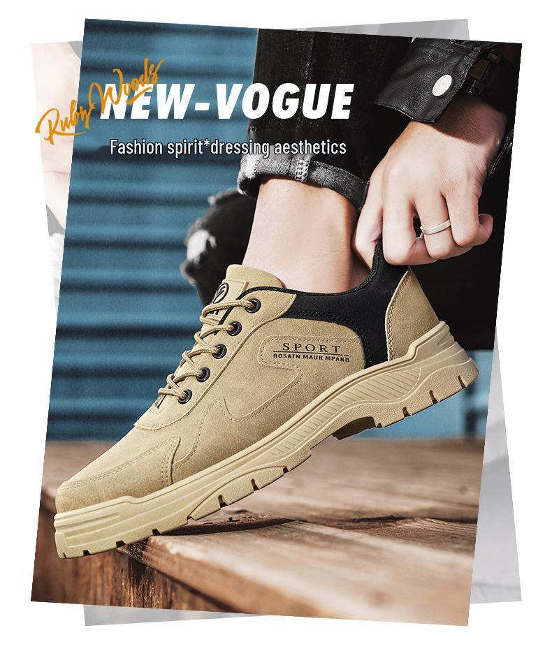 Men's Spring Casual Work Shoes - Non-slip, Wear-resistant, Trendy, and Versatile