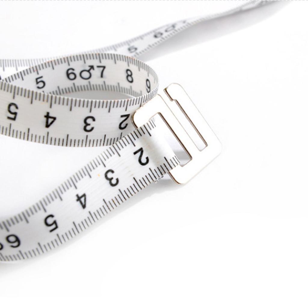 Round BMI Measuring Tape Automatic Retractable Waistline Tape Calculator Portable Health Tape Measures Tools White