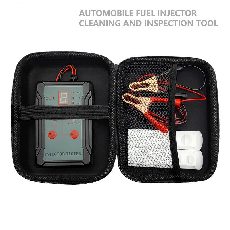 Universal Fuel Injector Tester and Cleaner Kit, Injector Tester Tool with 2 Sizes Adapter, 8 Pulse Modes DIY Cleaning Tool