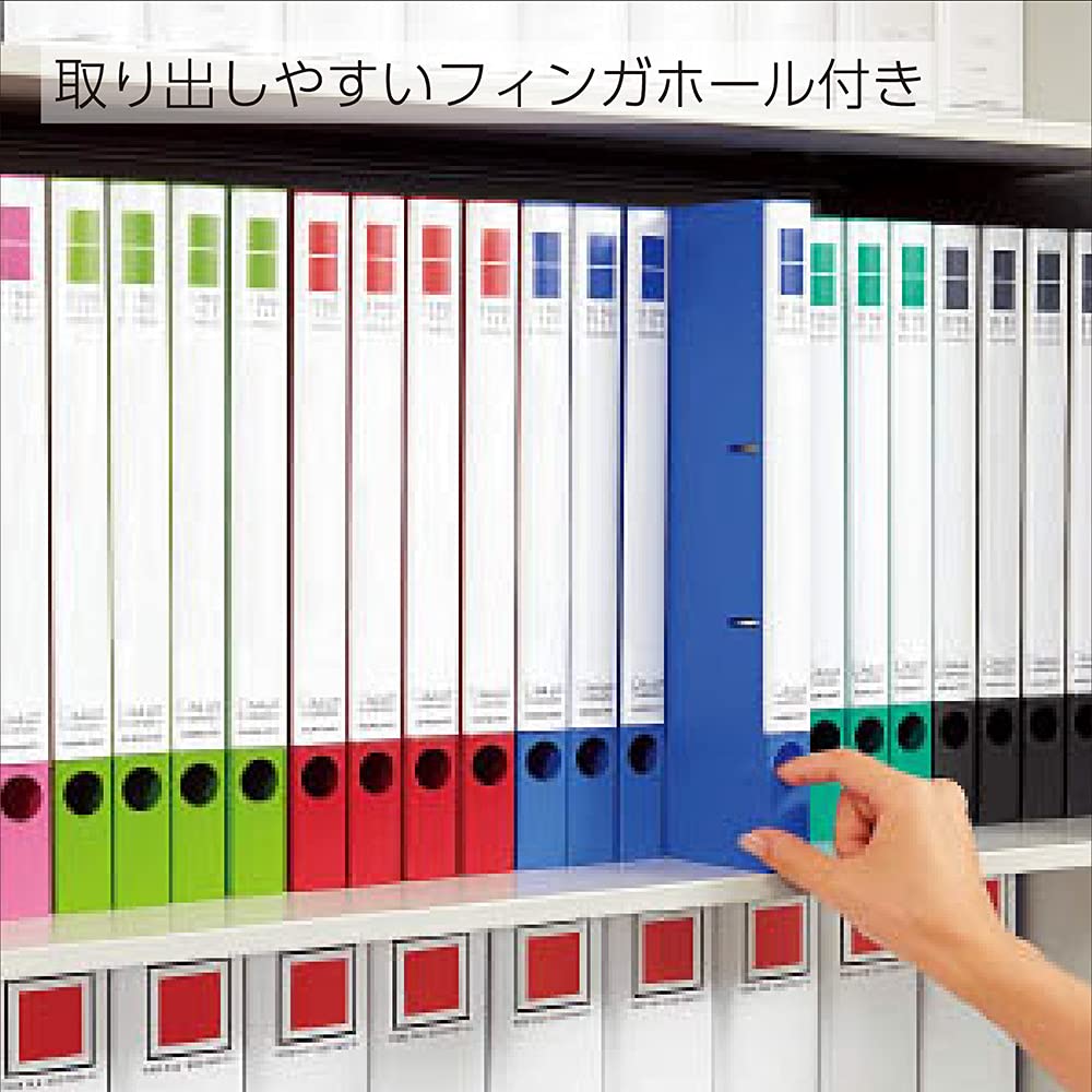Kokuyo Ring Slim PP Sheet 220 File, Style, Cover, A4, Sheets, Blue, F-URF430B