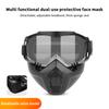 1 Piece Adjustable Motorcycle Goggles Dustproof Moto Glasses Breathable Full Face Protective Motorbike Dirt Bike Off-Road Mask