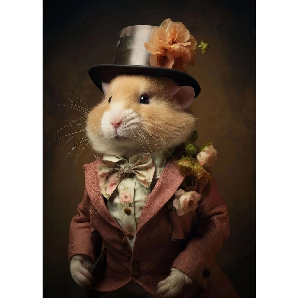 Plakat ze zwierzęciem w stylu Boho Lew Słoń Szympans Obrazy Nowoczesna Sztuka Ścienna Obrazy na Płótnie do Salonu Wystrój Domu