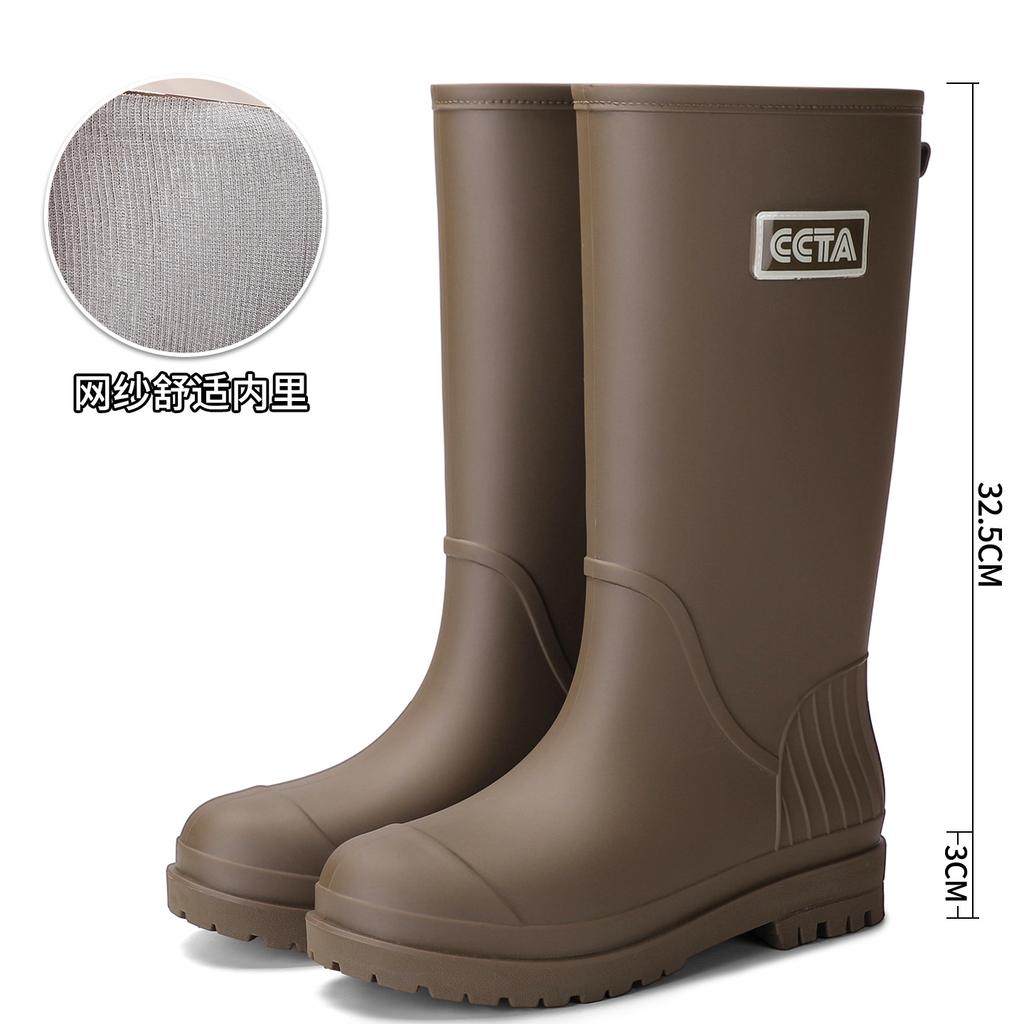 Fashion rain shoes women's platform versatile medium tube rain boots non-slip and wear-resistant women's work adult water shoes