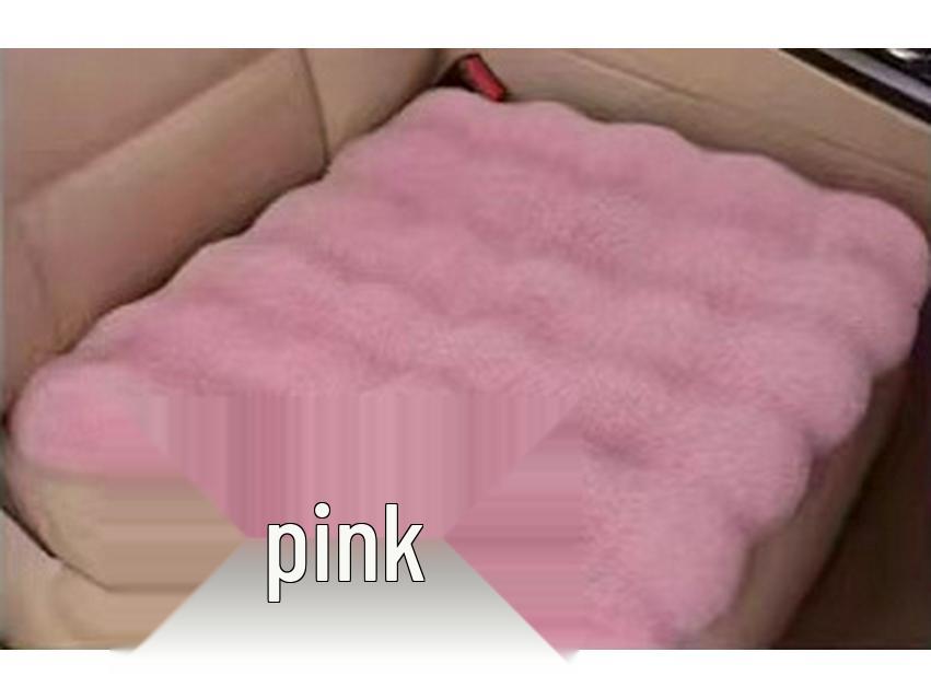 Winter Velvet Car Seat Cushion Set - Thickened Plush, Warm, 3-Piece with Backrest