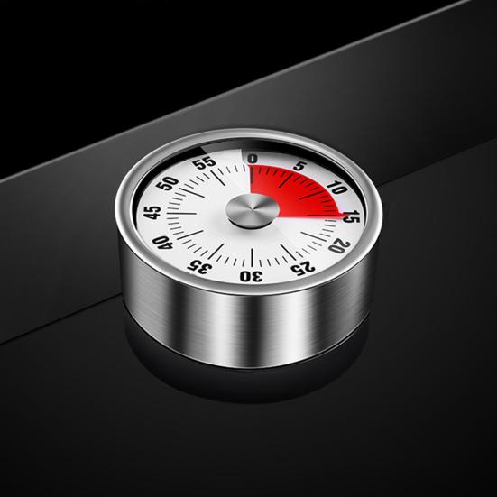 Yousheng Portable Mechanical Kitchen Timer 55-Minute Magnetic Visual Countdown Clock for Cooking Baking Pomodoro Study Kids Games Classroom Time