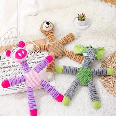 Multitextured Squeaky Dog Toys - Durable & Non-Battery Operated - Best Playtime for Puppies and Dogs