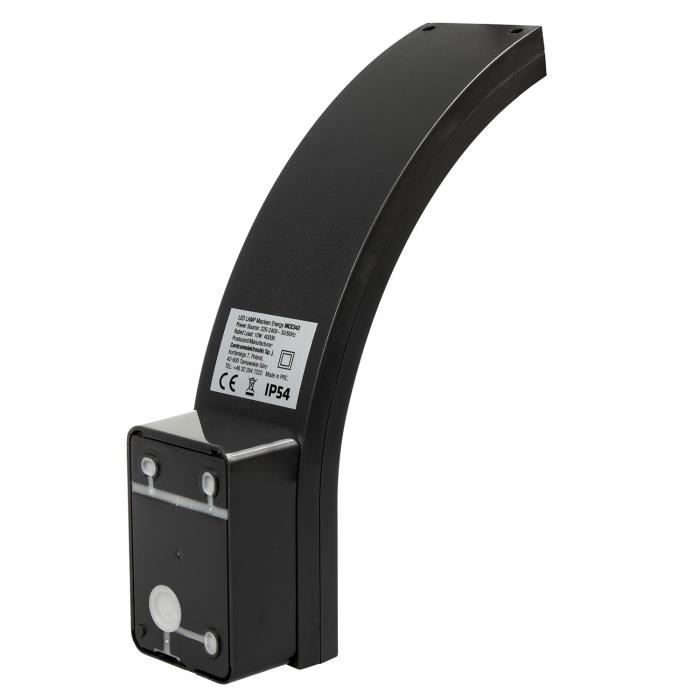 Lampe de façade extérieur LED IP54 Noir 10W Maclean MCE343 B