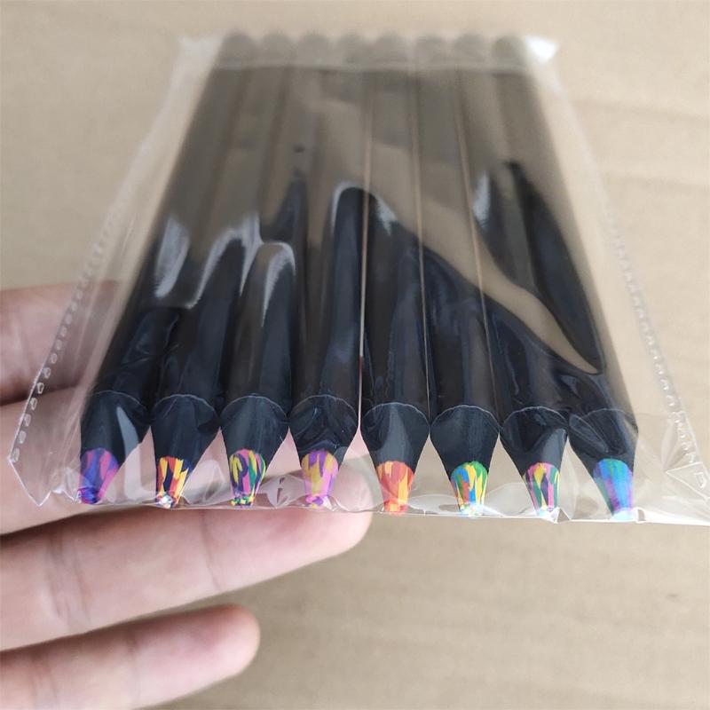 12Pieces Rainbow Pencils Artist Colouring Pencils Multicoloured Pencil For Student Kid Drawing Sketching Craft Project