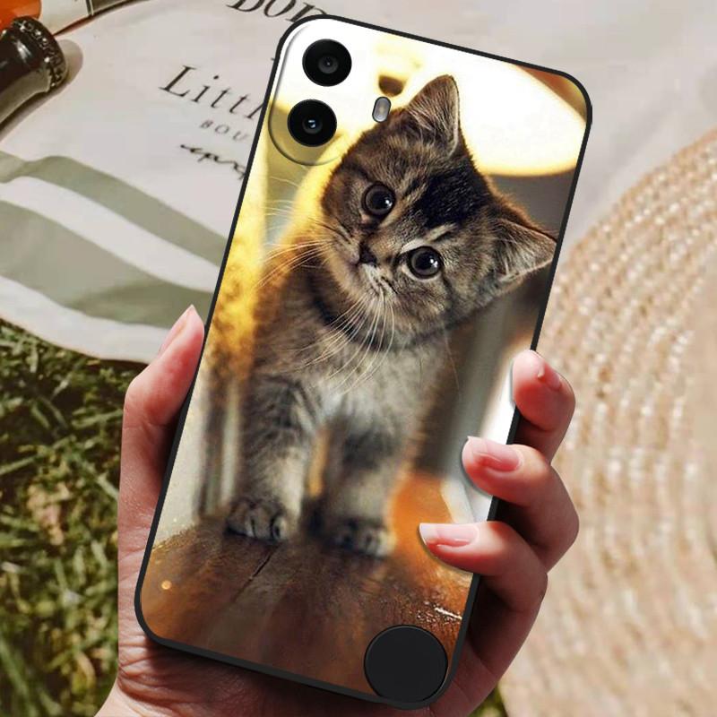 For Nothing CMF Phone 1 Case Luxury Silicone TPU Soft Phone Cover for Nothing CMF Phone 1 Phone1 Shockproof Funda Shell Cute Cat