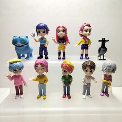 Nuevo Set de 10 Figuras de Acción Kpop Demon Slayer Personajes de Anime Lindos con Animales Muñecos Coleccionables de PVC Adecuado para Niños y Regalos para Fans