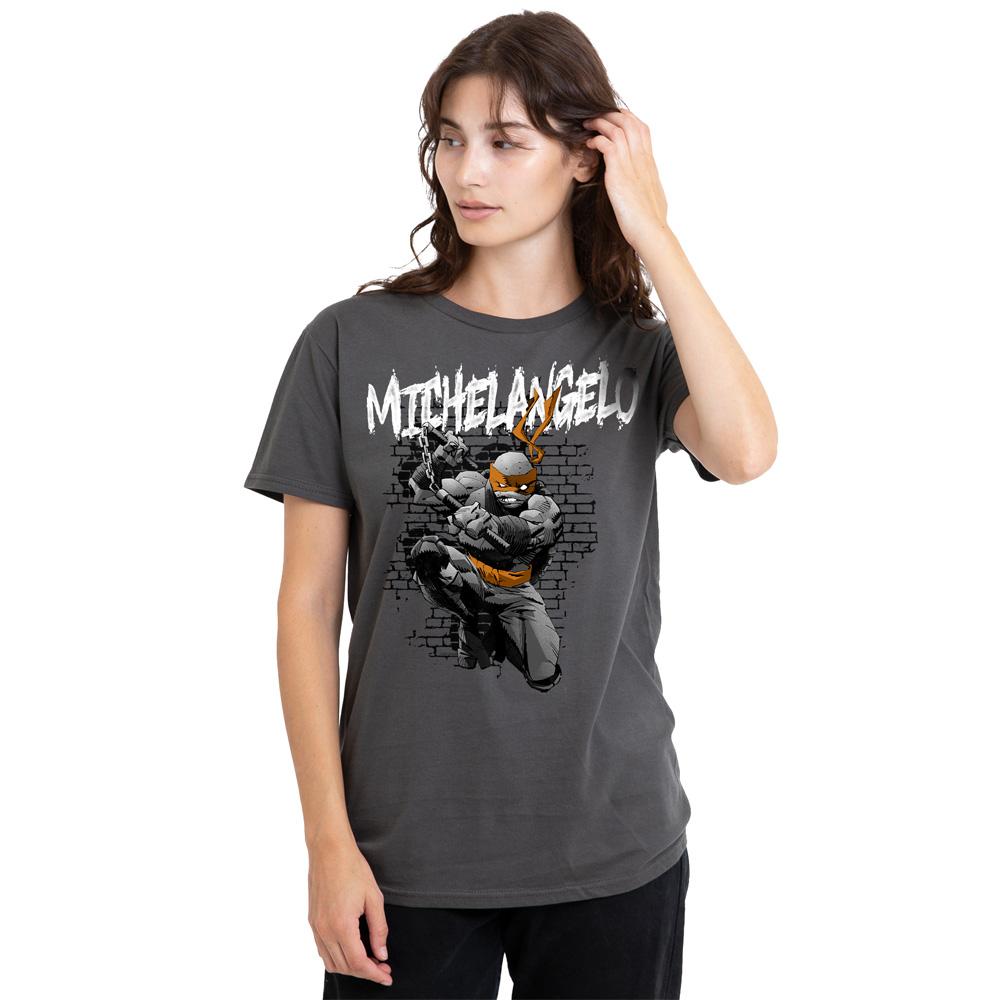 Teenage Mutant Ninja Turtles Unisex Adult Michelangelo T-Shirt