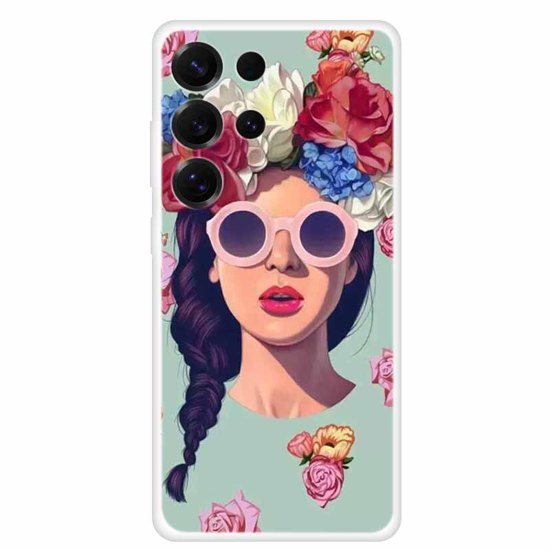 Capa For Samsung Galaxy S26 Ultra Phone Case Clear Soft TPU Silicone Cover for S 26 Ultra Transparent Funda Cartoon Painted Para