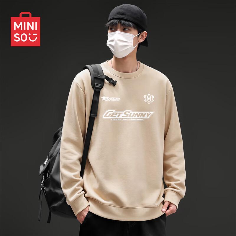 MINISO Men's American Retro Pullover Sweatshirt