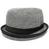Happy Hat Pork Pie Knit Light Gray Bucket Hat, 58cm, Mix, Hat, Hat-1282-04-58