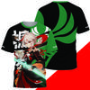 Spiel Genshin Impact Alle Rollen Cosplay T-Shirt 3D Raiden Shogun Druck Anime T-Shirts Sommer Herren Damen Harajuku Lässig Street Y2k Oberteile
