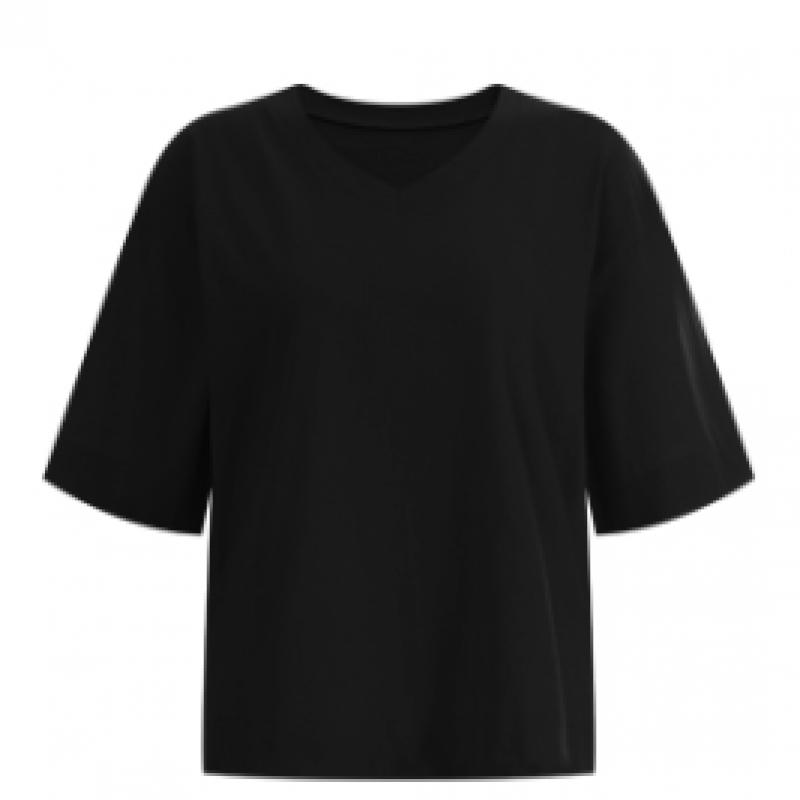 Shop Women V Neck 5 PoinT Loose FiT 100 CoTTon Bio Washing Daily T shirT Dai