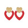 New Year Chic Stainless Steel Hollow Heart Earrings - Fashionable & Versatile Jewelry