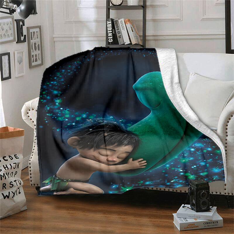 The Good Dinosaur Flannel Blanket Soft Warm All-Season Throw, Design for Camping, Car Travel, Hiking Sofa, Bed, Office Perfect Gift for Parties
