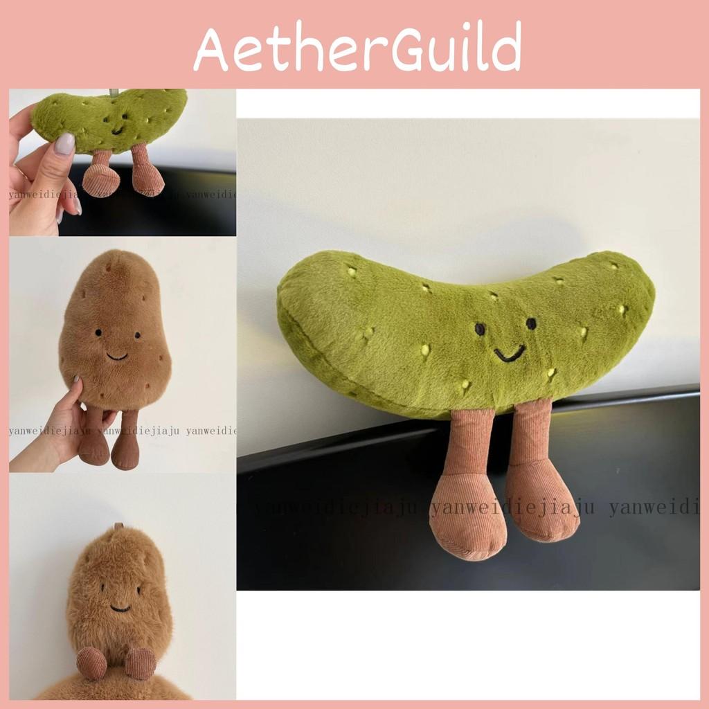 Potato And Pickle Plush Pillow Set With Pp Cotton Filling For Gift Kids