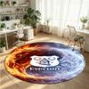 Everton Football Printed Round Crystal Velvet Rug Soft Non Slip Floor Carpet For Bedroom Holiday Gift