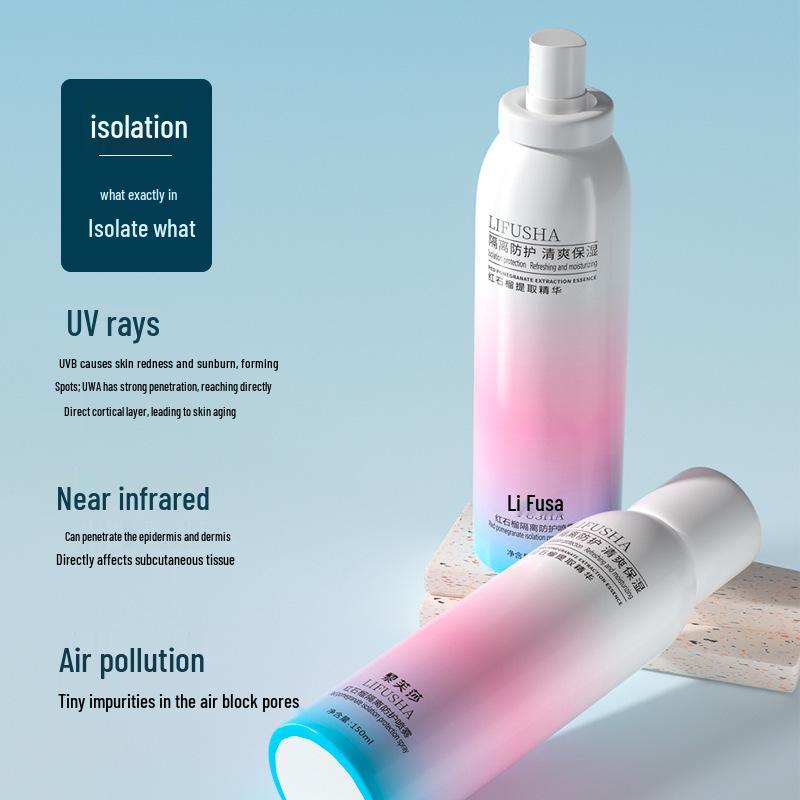 SPF 50 Summer UV Protection Refreshing Sunscreen Spray Pomegranate Isolation Protection Spray