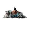 Anime Pirates, Snow Leopard, Trafalgar, Water Method, Sitting Posture, Figure Model Collection, Ornaments And Gifts