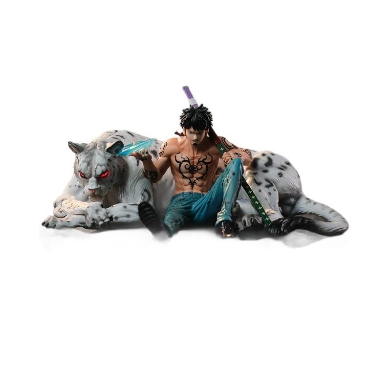Anime Pirates, Snow Leopard, Trafalgar, Water Method, Sitting Posture, Figure Model Collection, Ornaments And Gifts