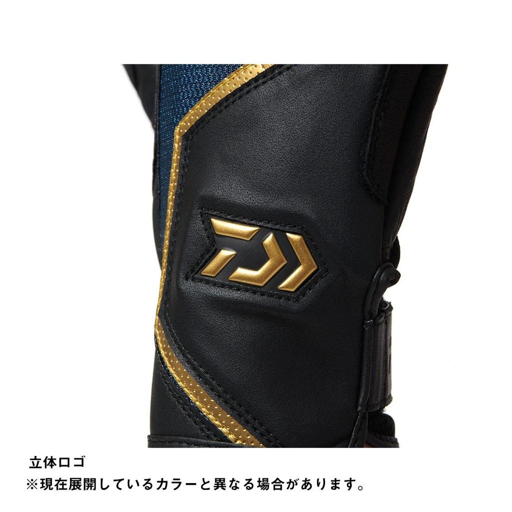 Daiwa Offshore Leather Gloves Black Gold XL 24DG-7324