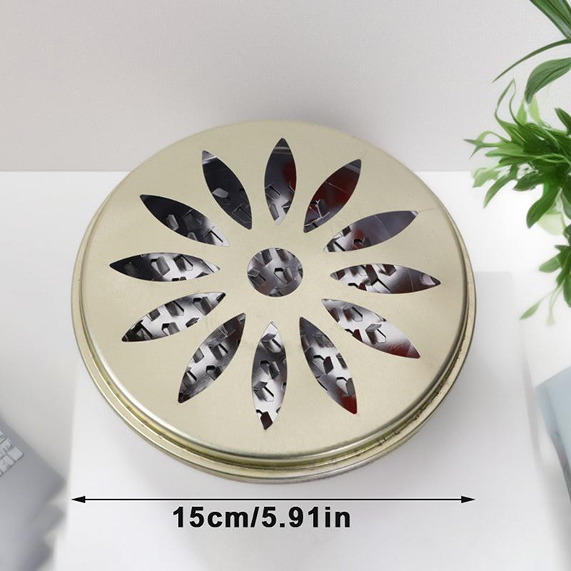 Stainless Steel Mosquito Coil Holder Box With Lid Fireproof Design For Restaurant Terrace Use