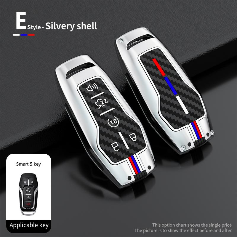 4 /5 Buttons Zinc Allo Car Key Case Cover For Ford Fusion Mondeo Mustang F-150 Explorer Edge 2015 2016 2017 2018 Car Accessories