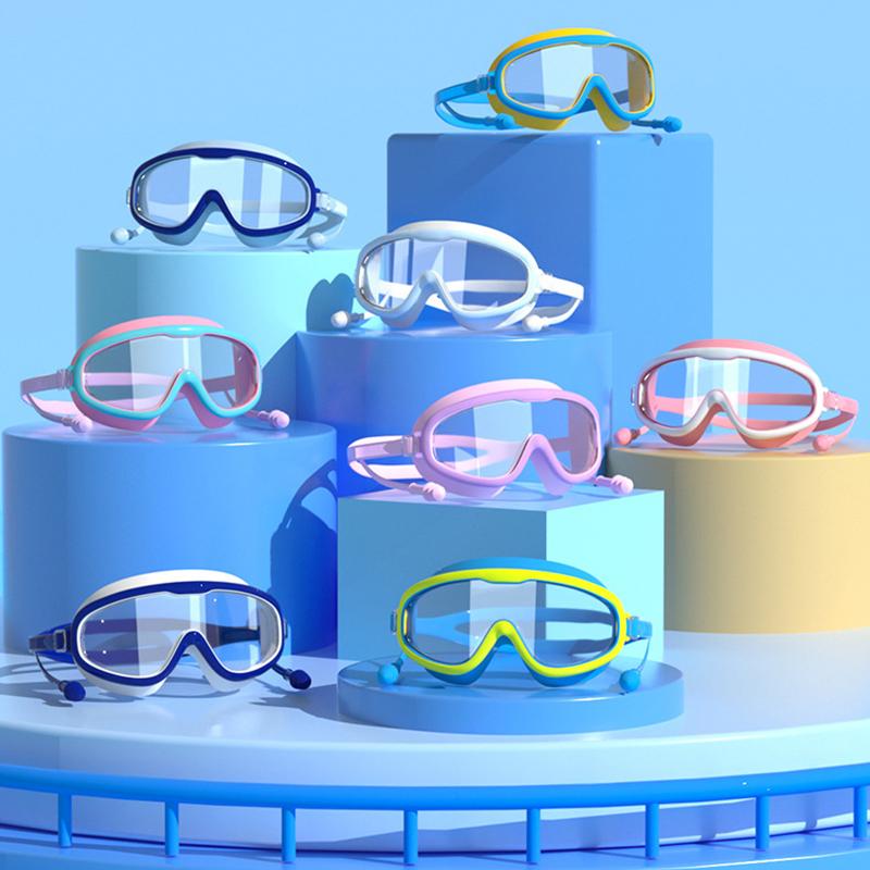 Lunettes de Natation Grande Monture Lunettes de Natation Grande Monture HD Vision Large Anti-Buée Protection UV Lunettes de Natation Pour Adultes Pas de Fuite