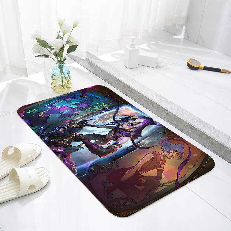 L-LoL-J-Jinx-Runaway Loli Floor Mat For Living Room Cushions Modern Soft Fluffy Home Rug For Children's Bedroom Play Carpet